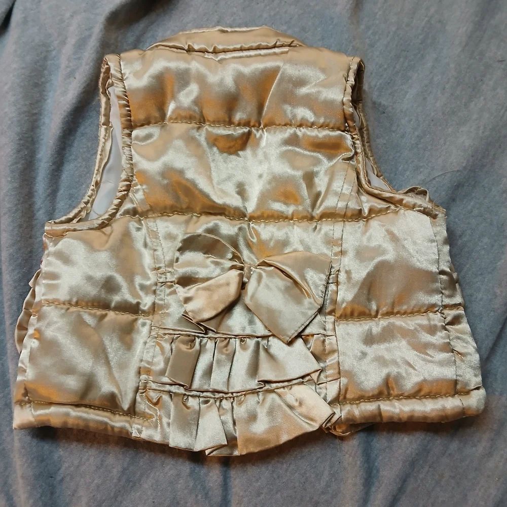 The Children's Place Gold Vest with Butterfly Embroidery